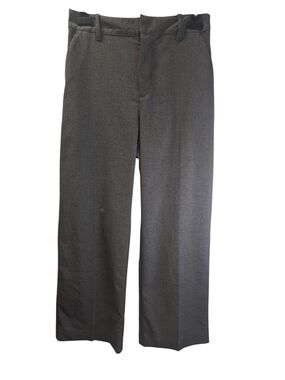 GAP Wide Leg Dress Pants in Charcoal Gray Elastic Waist In Back Size 8 2024 Fall